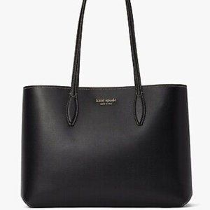 New Kate Spade All Day Large Tote Leather Black